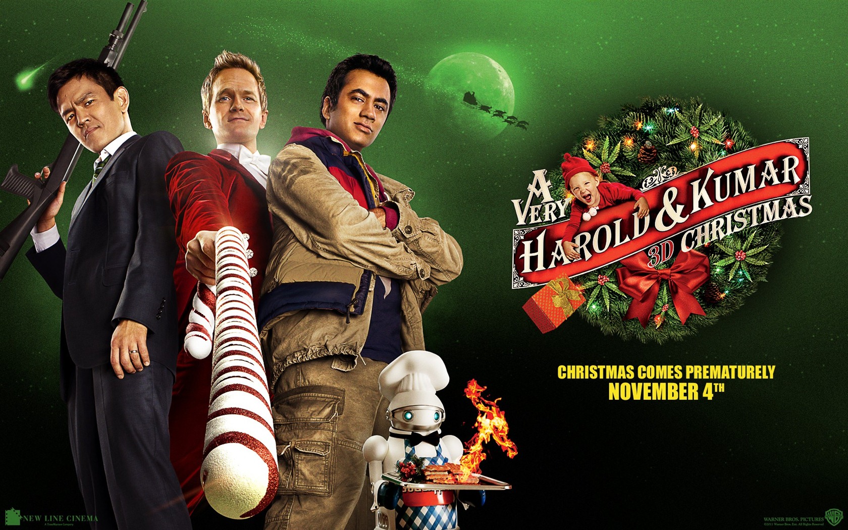 A Harold & Kumar Muy fondos de pantalla HD de Navidad #2 - 1680x1050