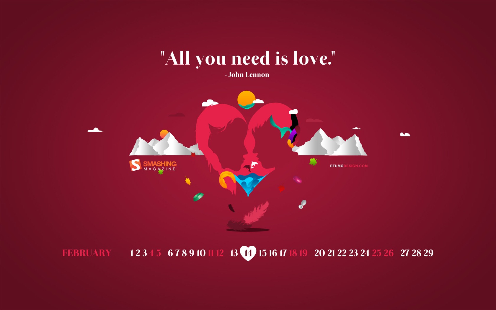 February 2012 Calendar Wallpaper (1) #7 - 1680x1050
