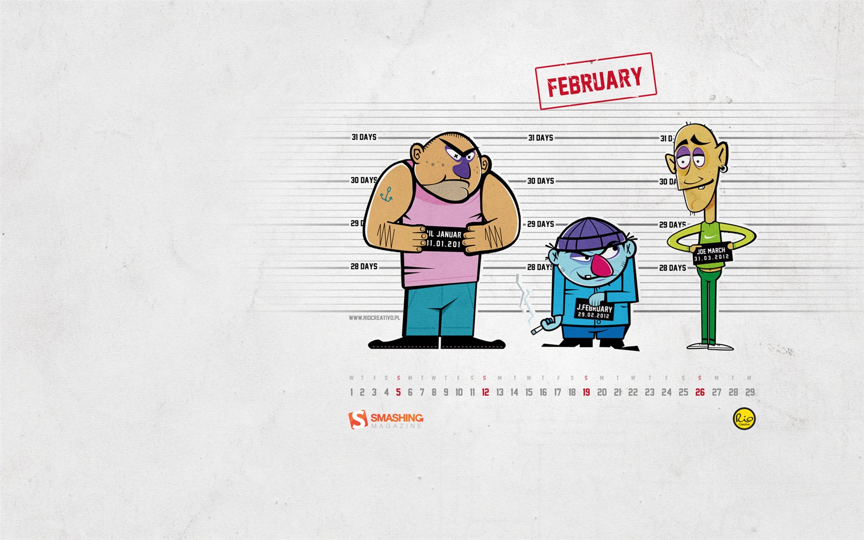 February 2012 Calendar Wallpaper (1) #13 - 1680x1050