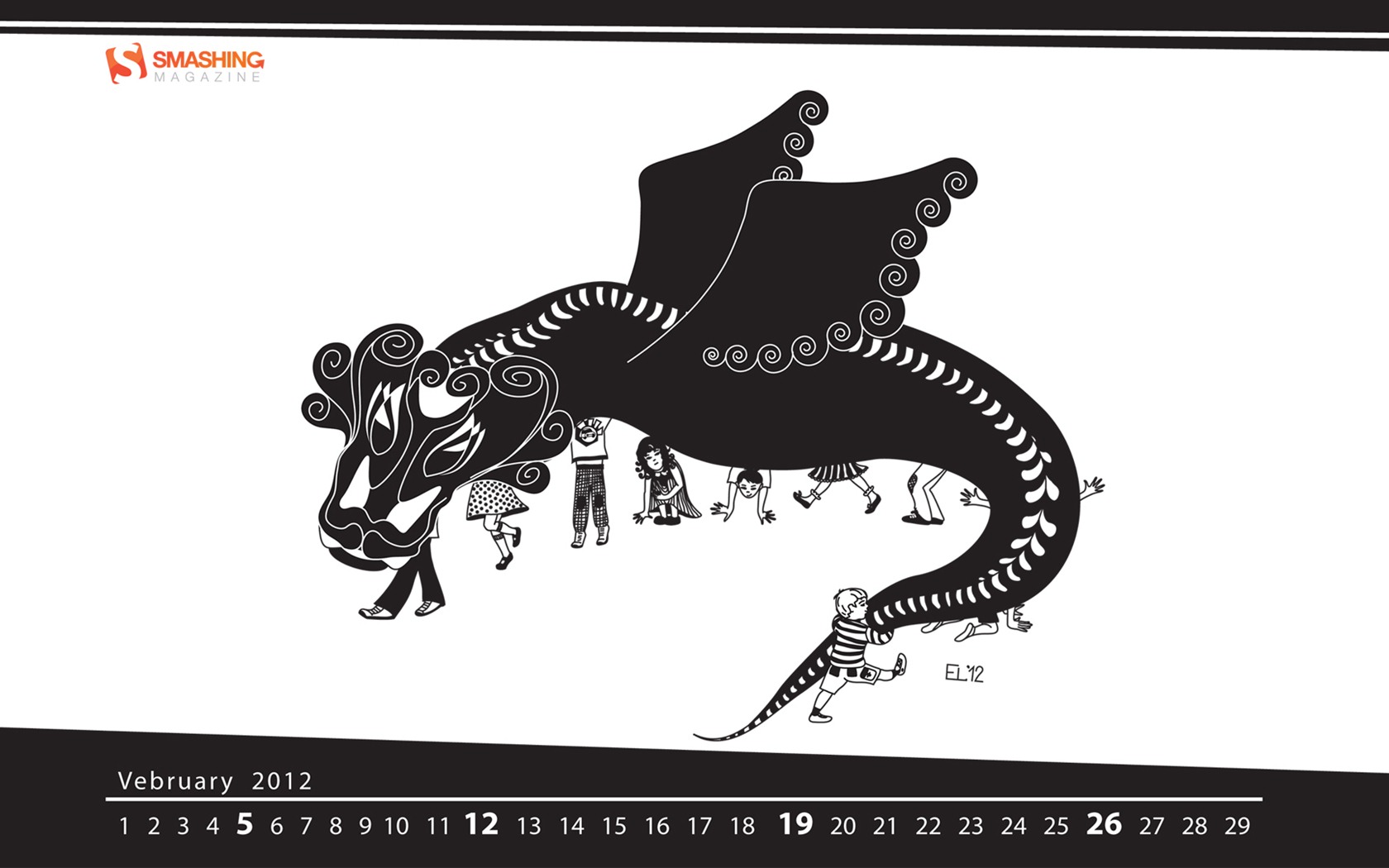 Février 2012 Calendar Wallpaper (2) #7 - 1680x1050