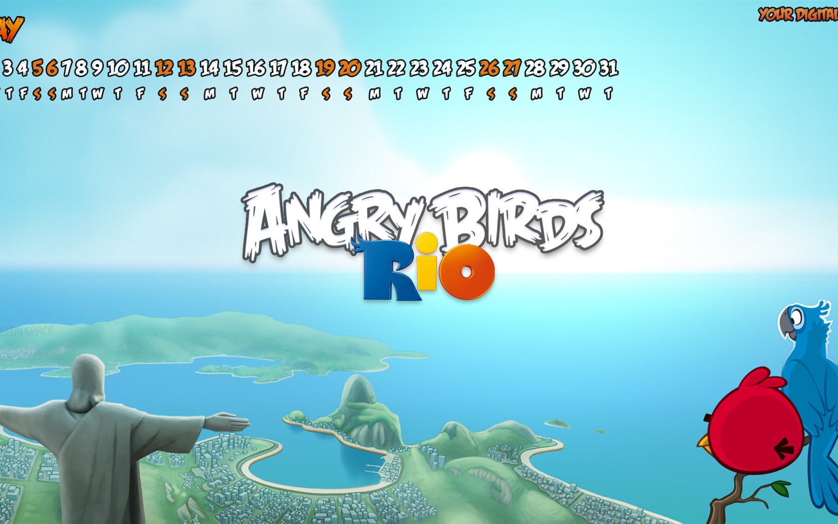 Angry Birds 2012 Kalendář tapeta #9 - 1680x1050