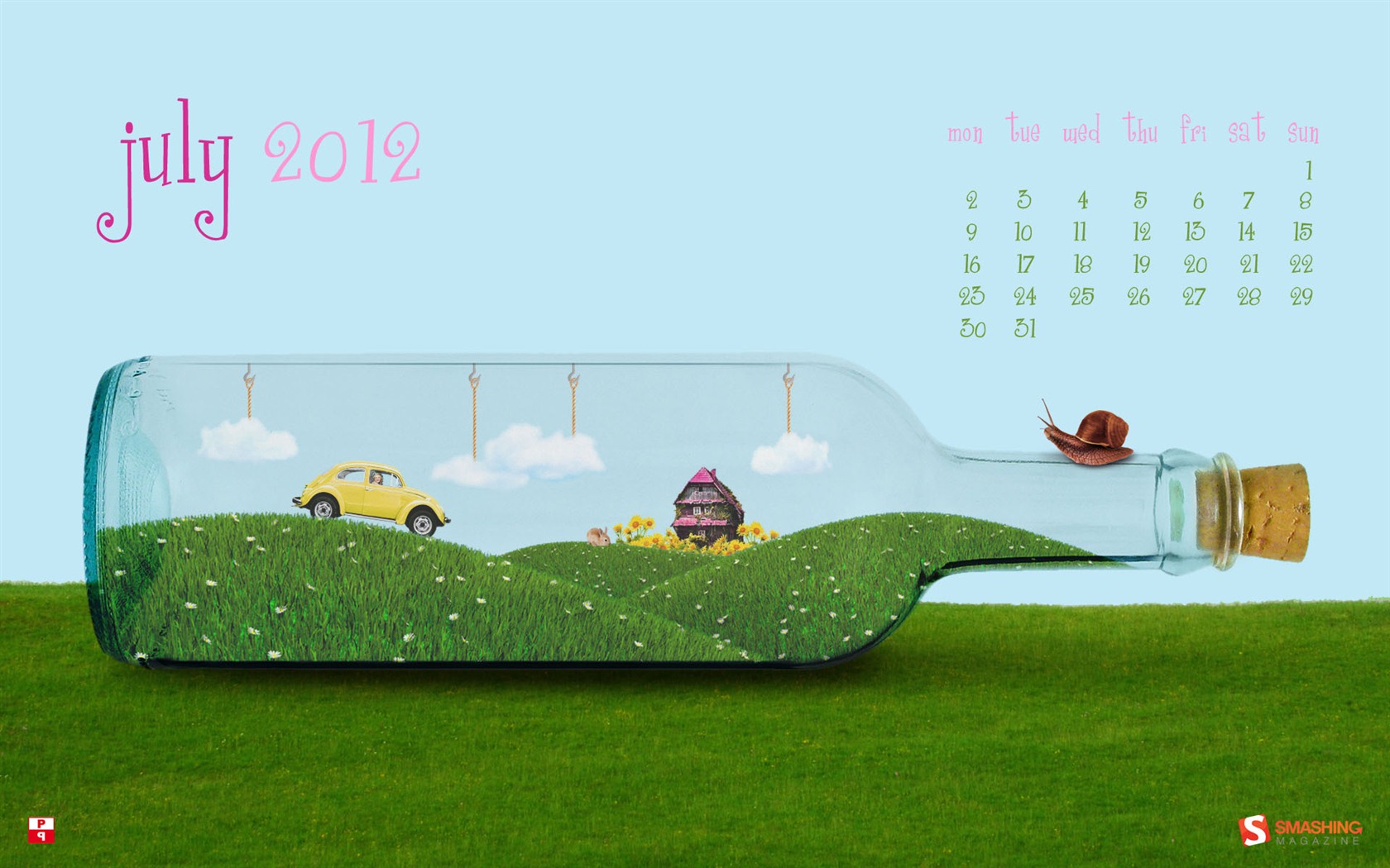 Juli 2012 Kalender Wallpapers (2) #3 - 1680x1050