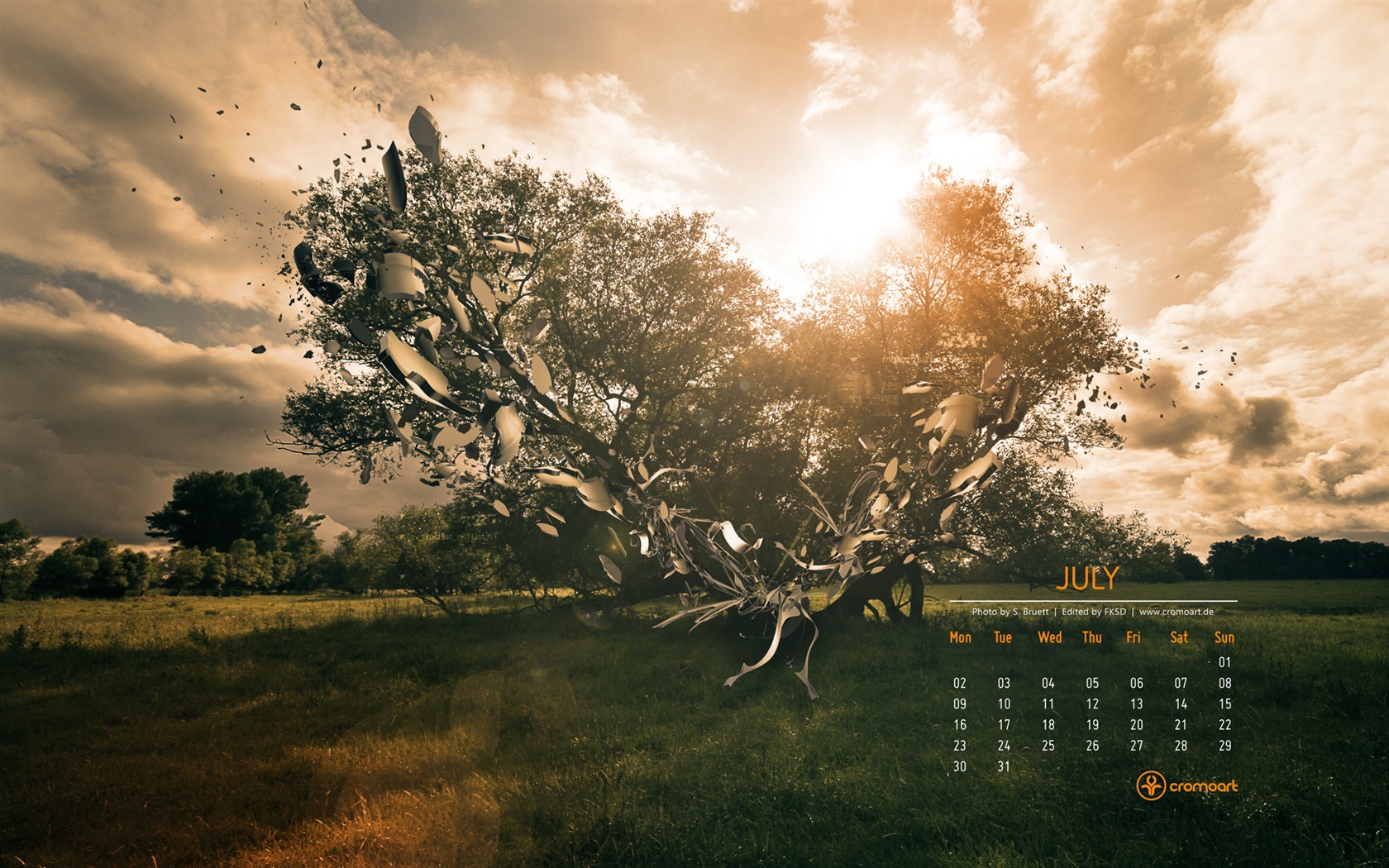 Juli 2012 Kalender Wallpapers (2) #19 - 1680x1050