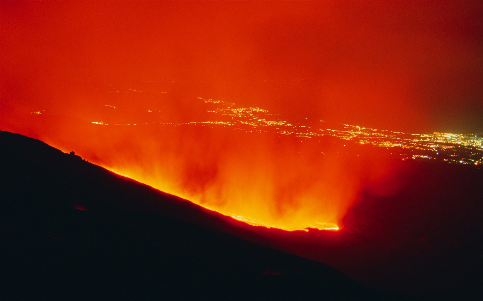 壮大な風景の壁紙の火山噴火 #4 - 1680x1050