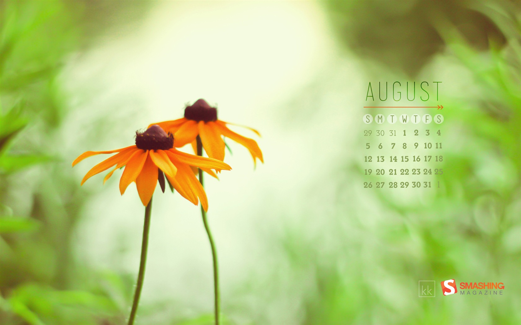 2012年8月 月曆壁紙(二) #1 - 1680x1050