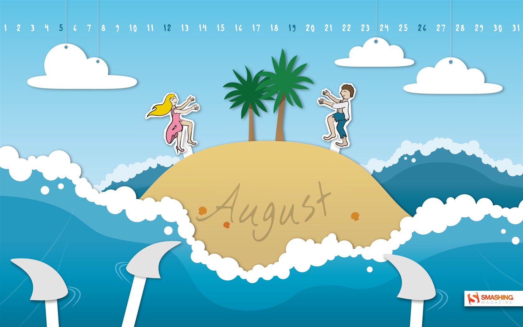 2012年8月 月曆壁紙(二) #8 - 1680x1050