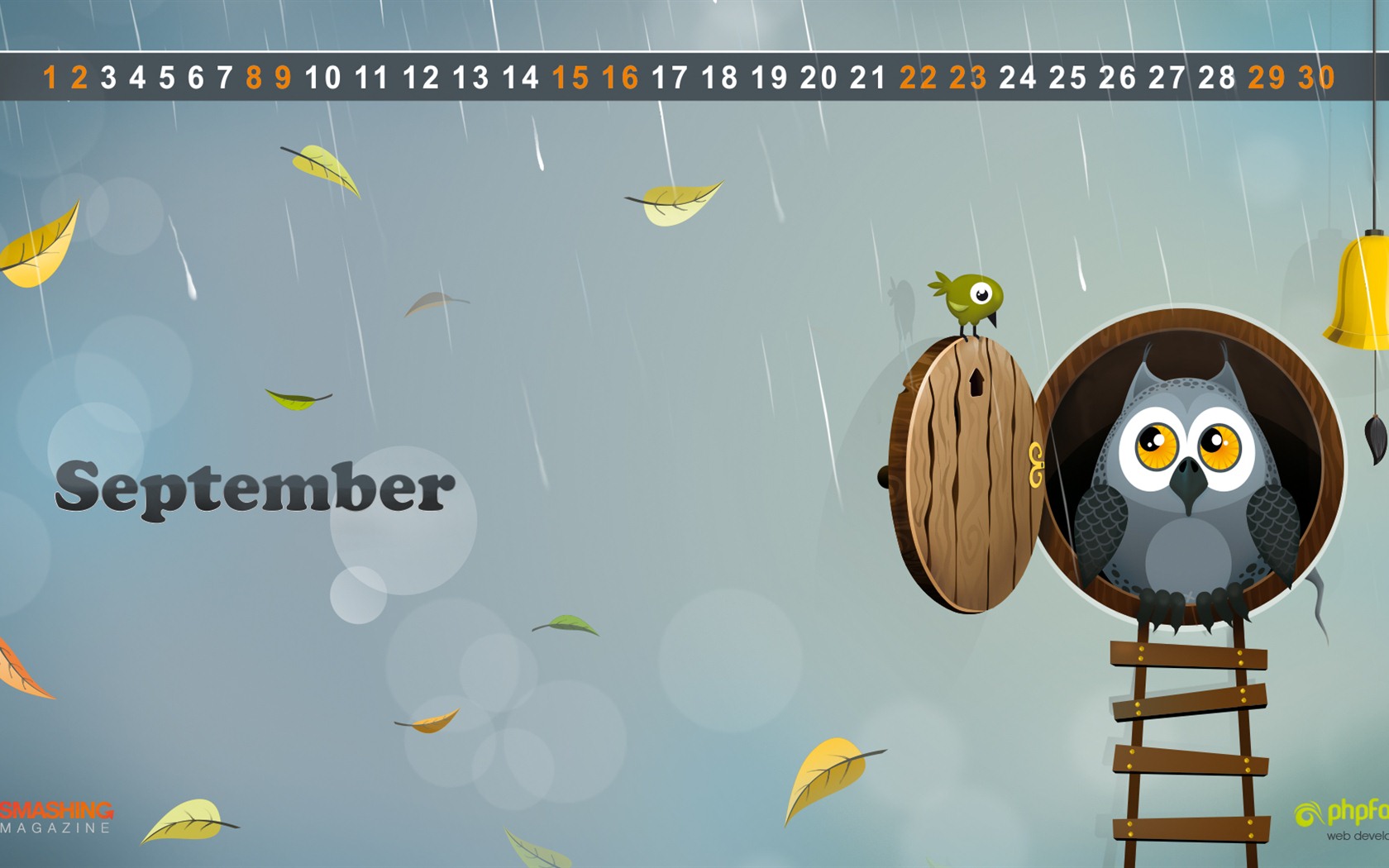 09 2012 Calendar fondo de pantalla (1) #17 - 1680x1050