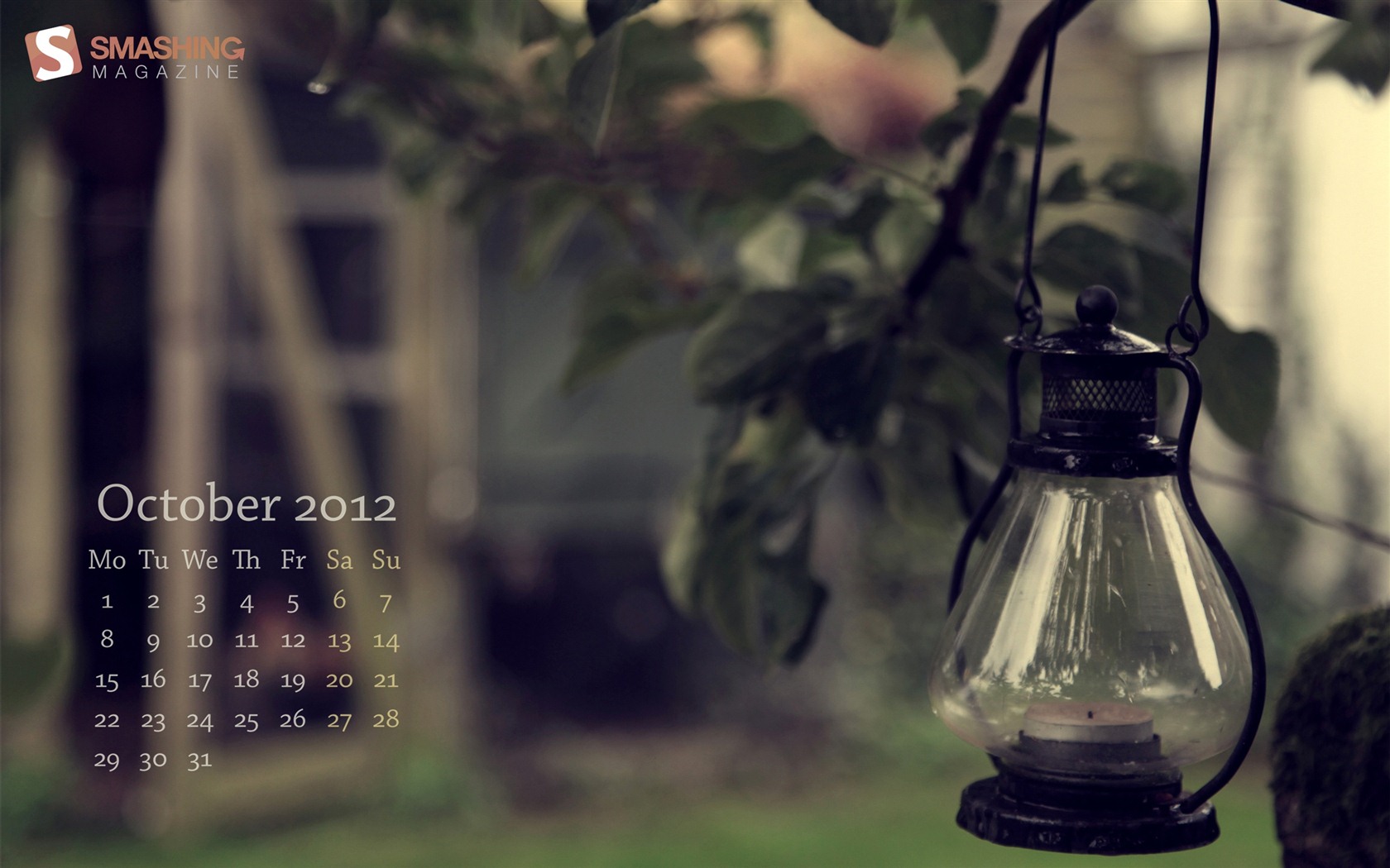 October 2012 Calendar wallpaper (2) #6 - 1680x1050