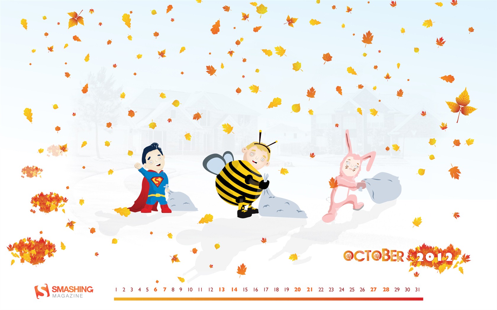 Oktober 2012 Kalender Wallpaper (2) #7 - 1680x1050