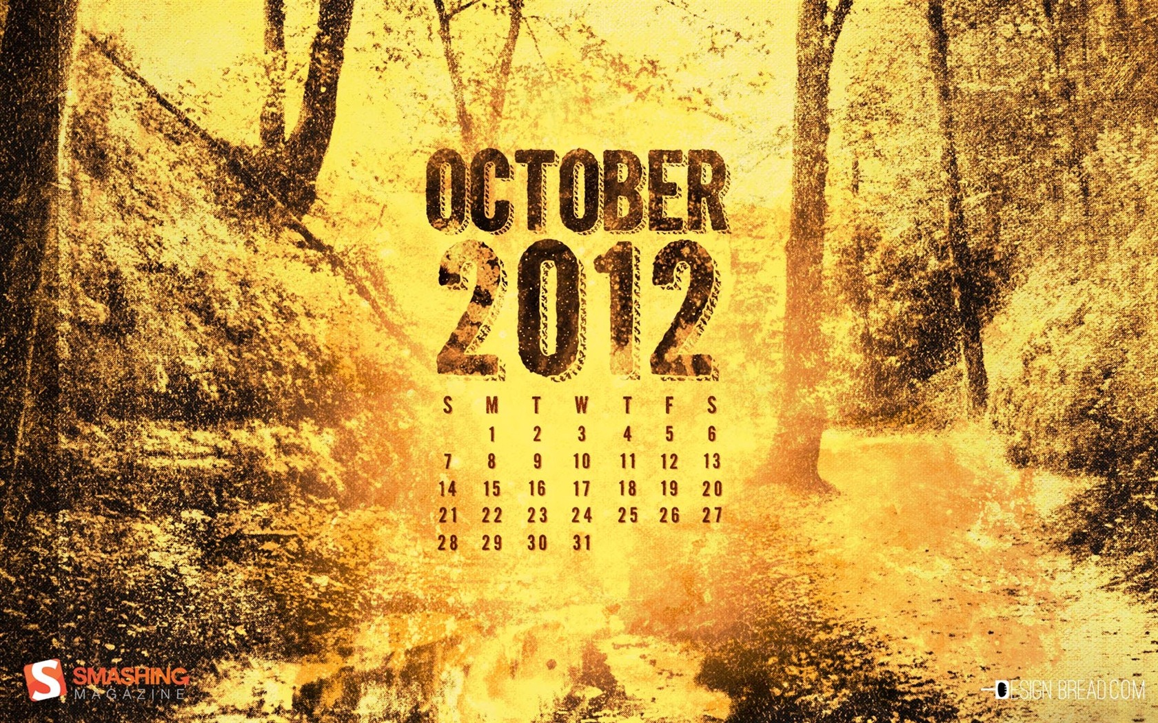 2012年10月カレンダー壁紙（2） #8 - 1680x1050