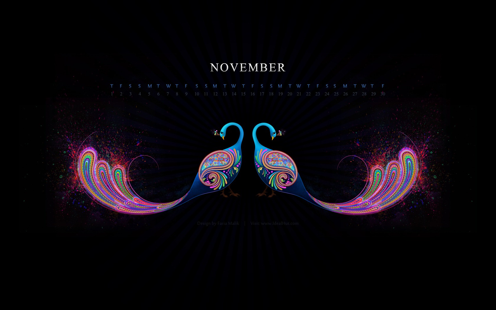 November 2012 Kalender Wallpaper (1) #8 - 1680x1050