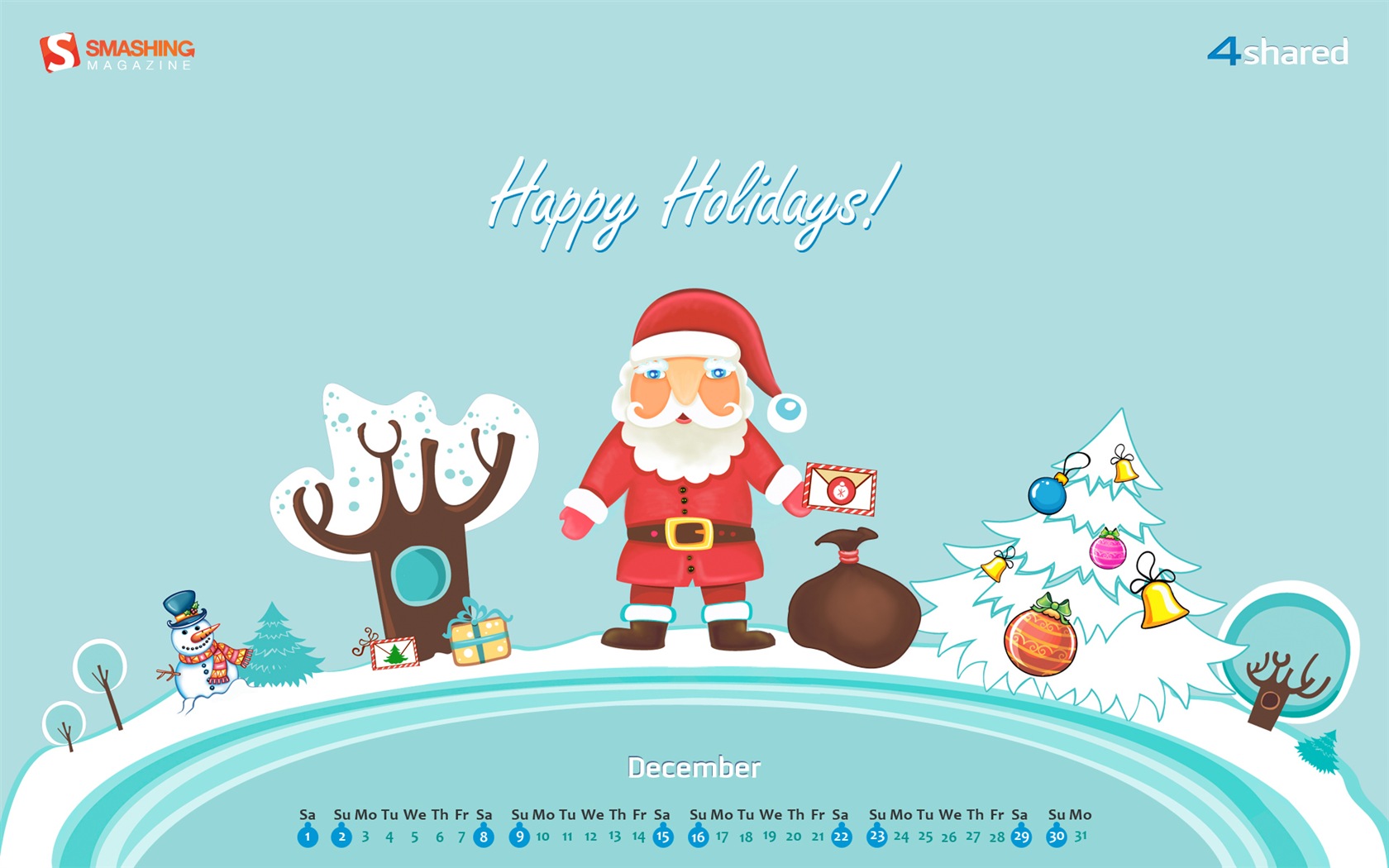 Dezember 2012 Kalender Wallpaper (1) #9 - 1680x1050