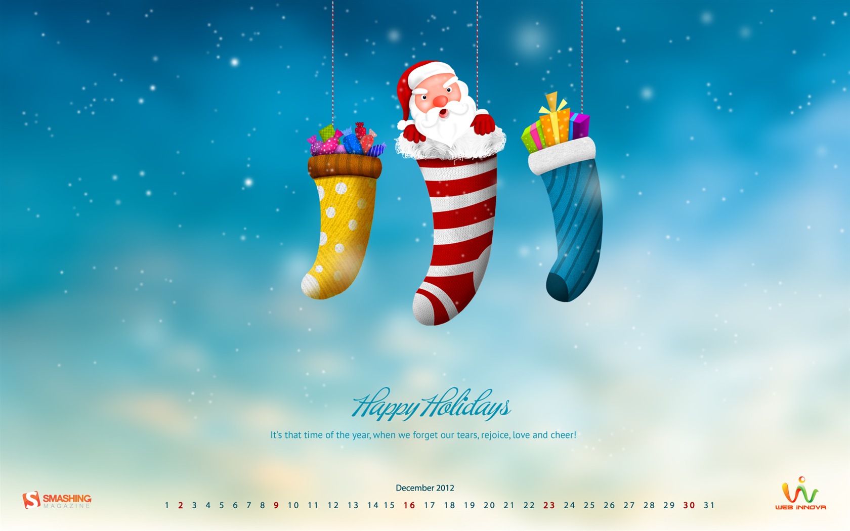 Décembre 2012 Calendar Wallpaper (1) #19 - 1680x1050