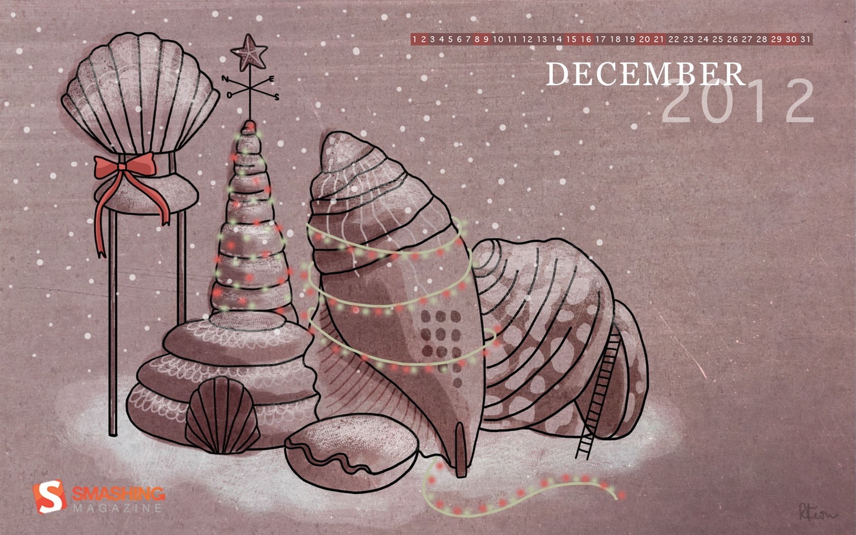 Dezember 2012 Kalender Wallpaper (2) #13 - 1680x1050