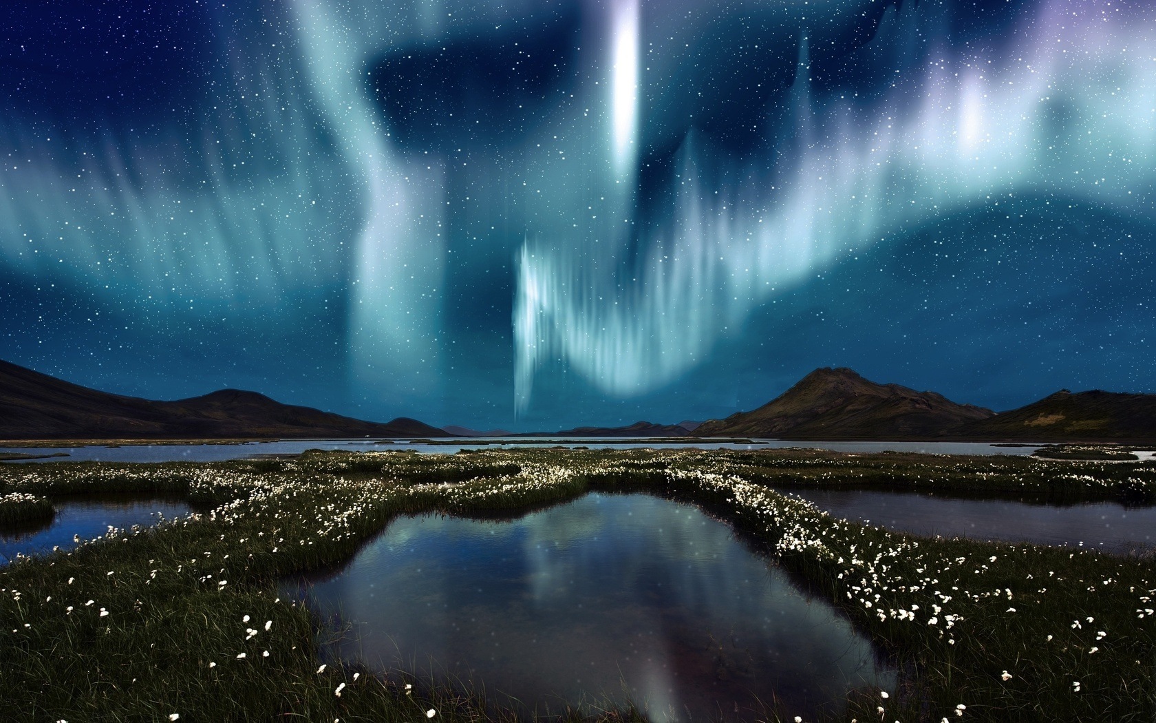 Naturwunder der Northern Lights HD Wallpaper (2) #7 - 1680x1050