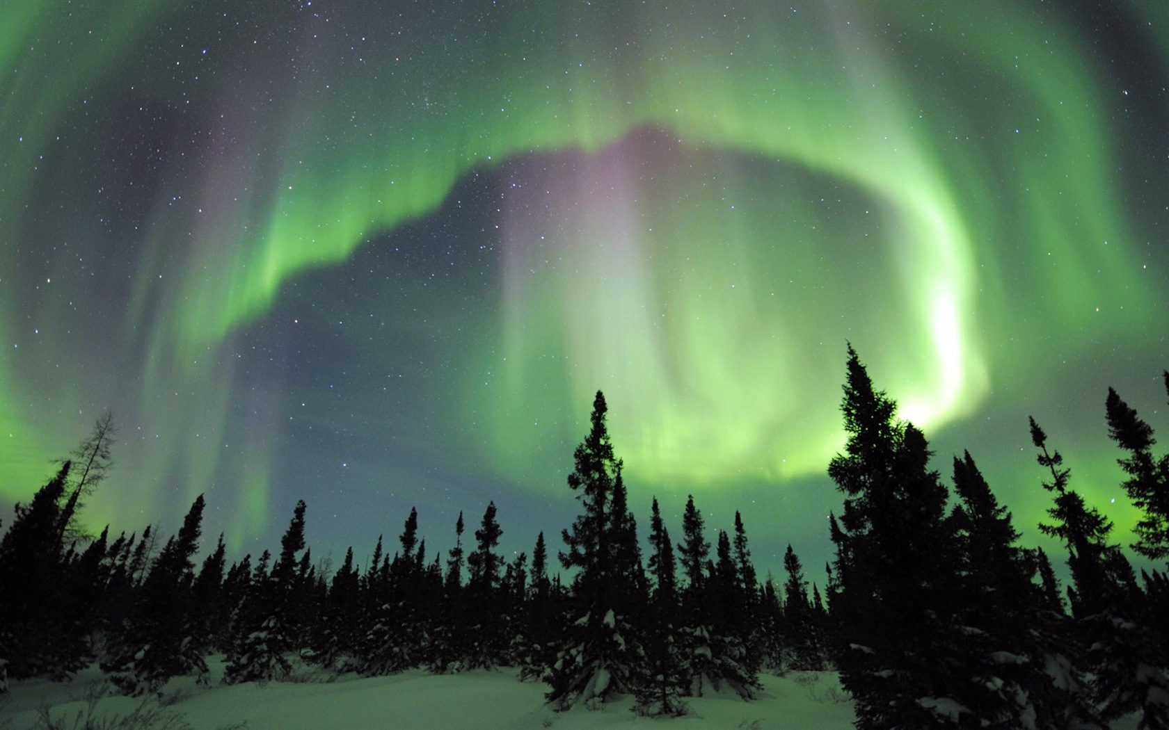 Природные чудеса Northern Lights HD обои (2) #9 - 1680x1050