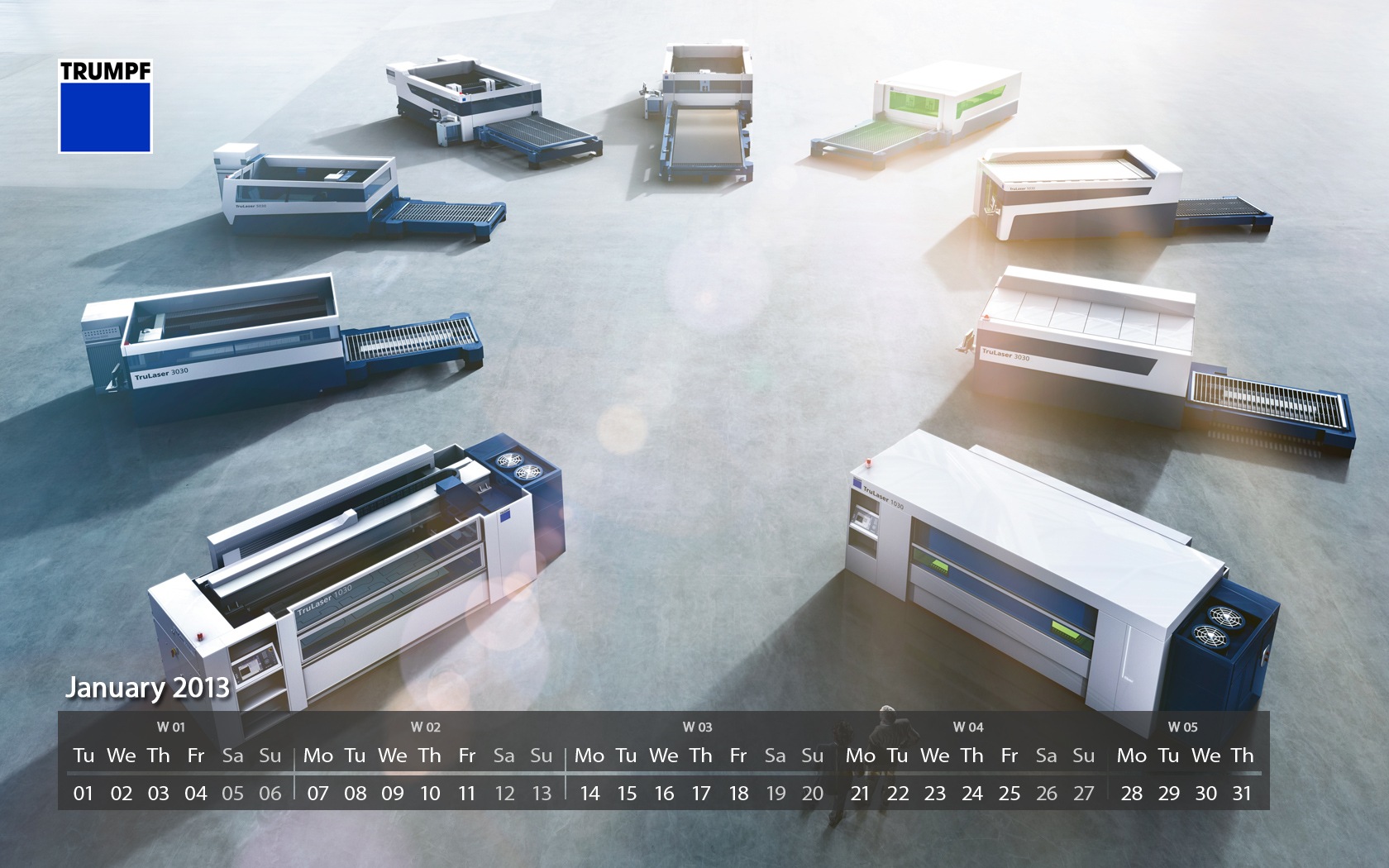 2013年1月 月曆壁紙(二) #19 - 1680x1050