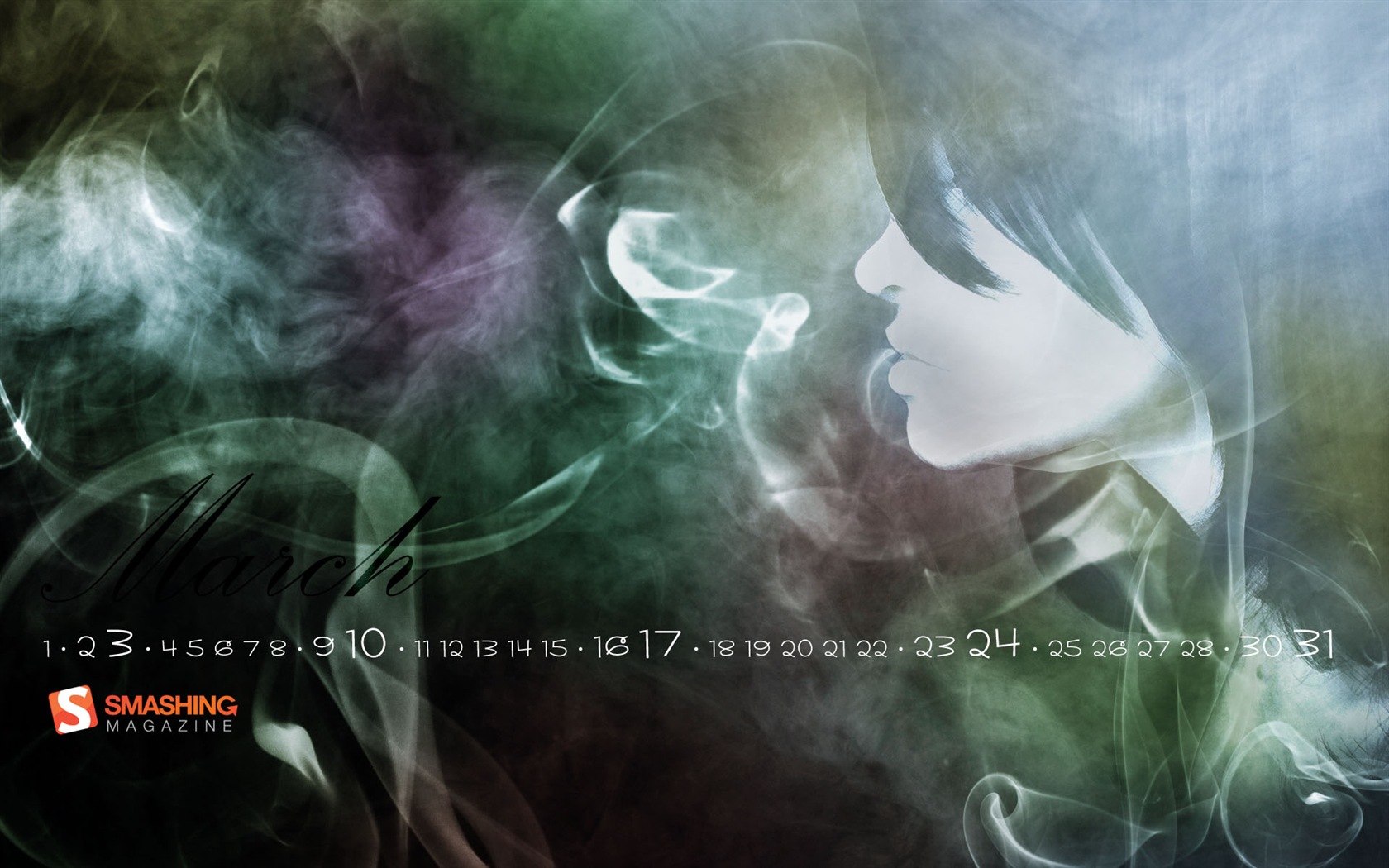 2013年3月 月曆壁紙(二) #10 - 1680x1050