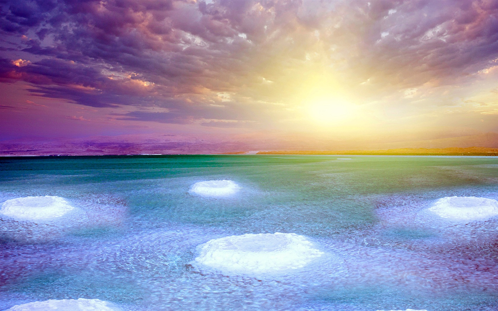 Dead Sea 死海美景 高清壁紙 #17 - 1680x1050