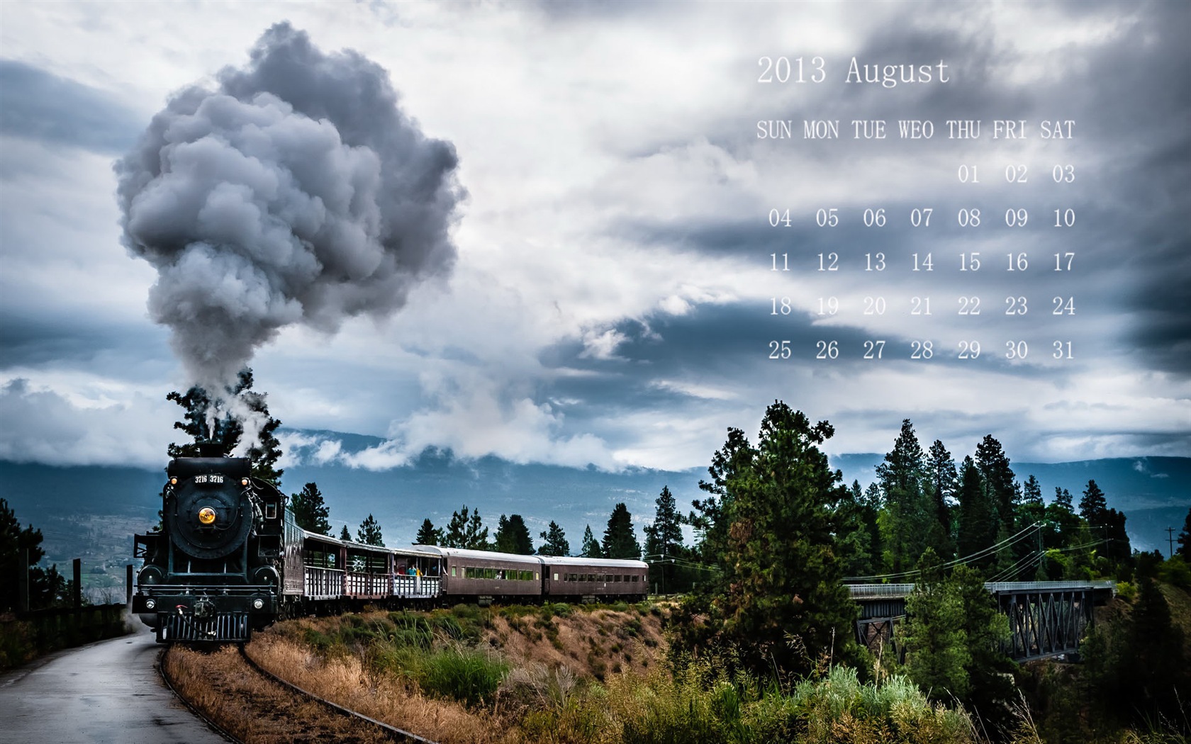 August 2013 calendar wallpaper (1) #6 - 1680x1050