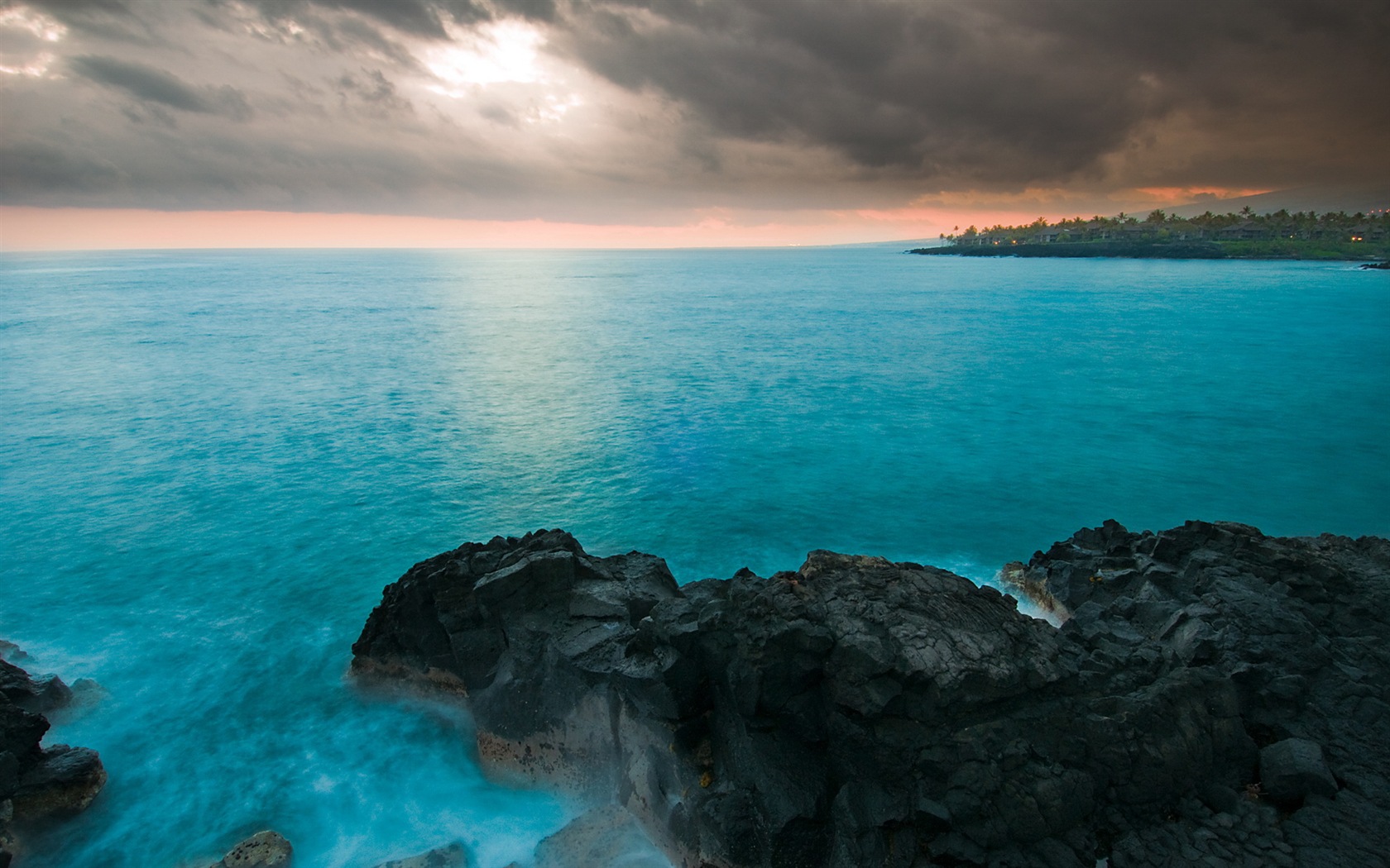 Blue sea coast landscape HD wallpapers #15 - 1680x1050