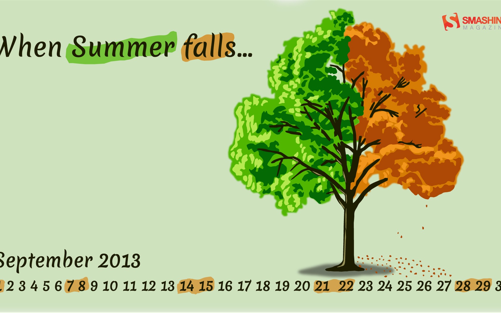 September 2013 Calendar wallpaper (2) #19 - 1680x1050