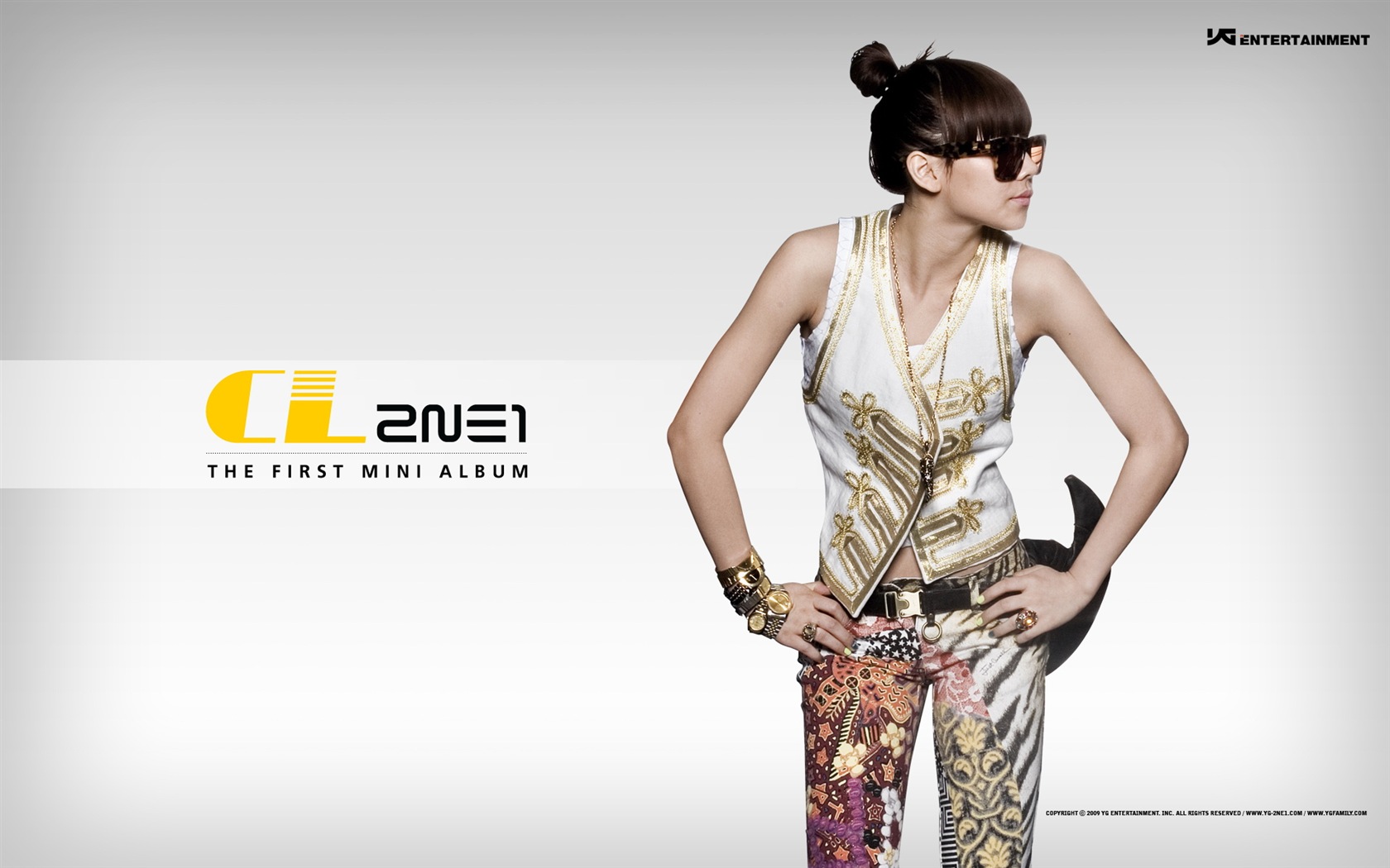 Korean music girls skupina 2NE1 HD tapety na plochu #3 - 1680x1050