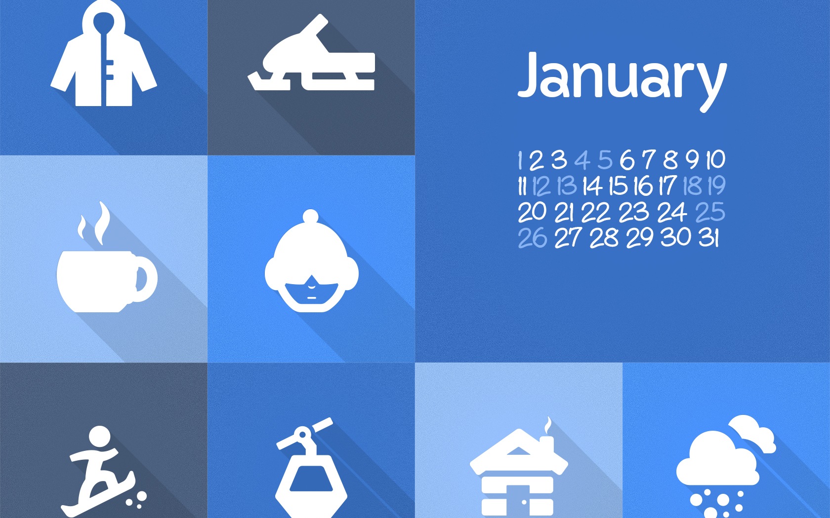 Januar 2014 Kalender Wallpaper (2) #13 - 1680x1050