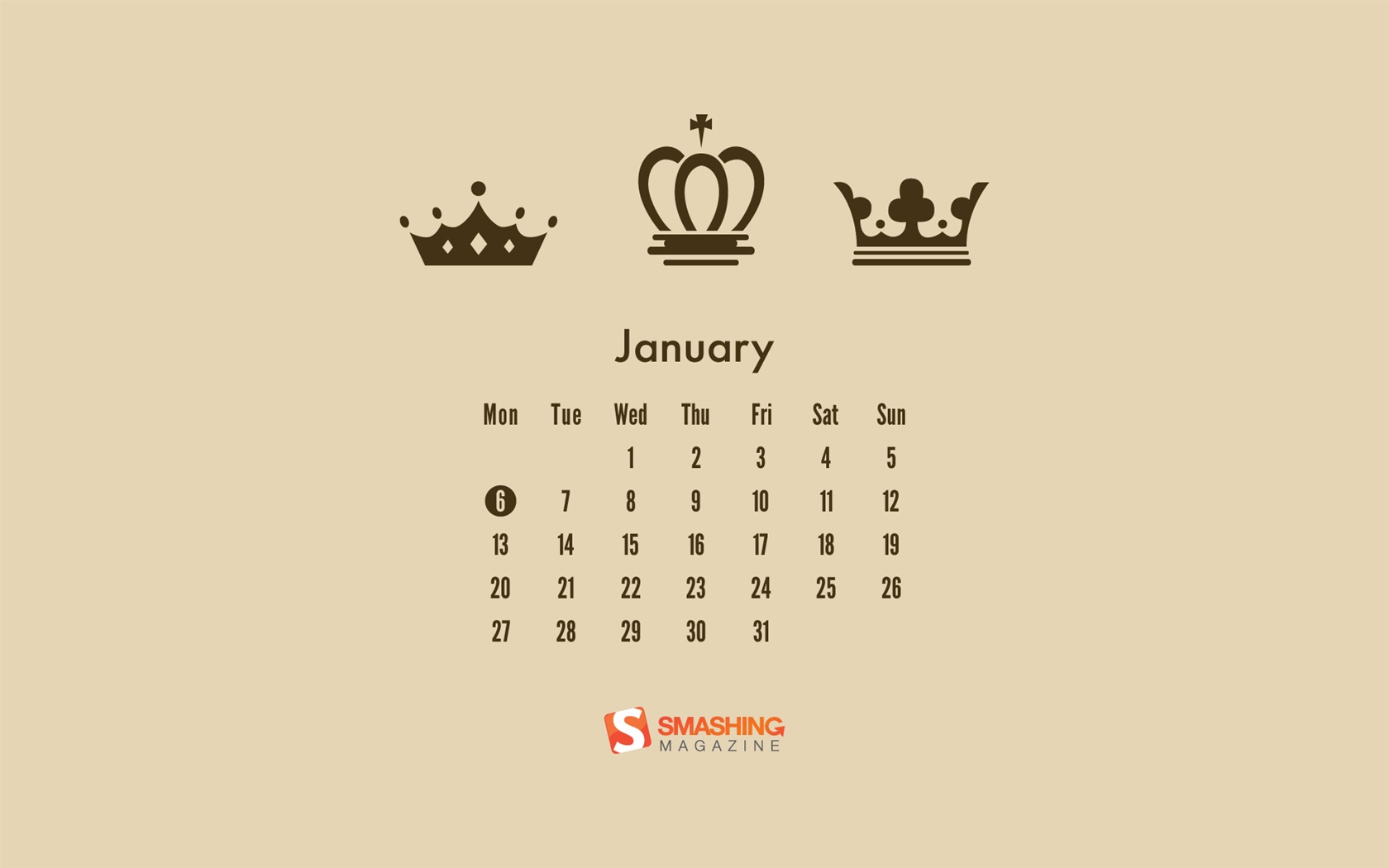 January 2014 Calendar Wallpaper (2) #14 - 1680x1050