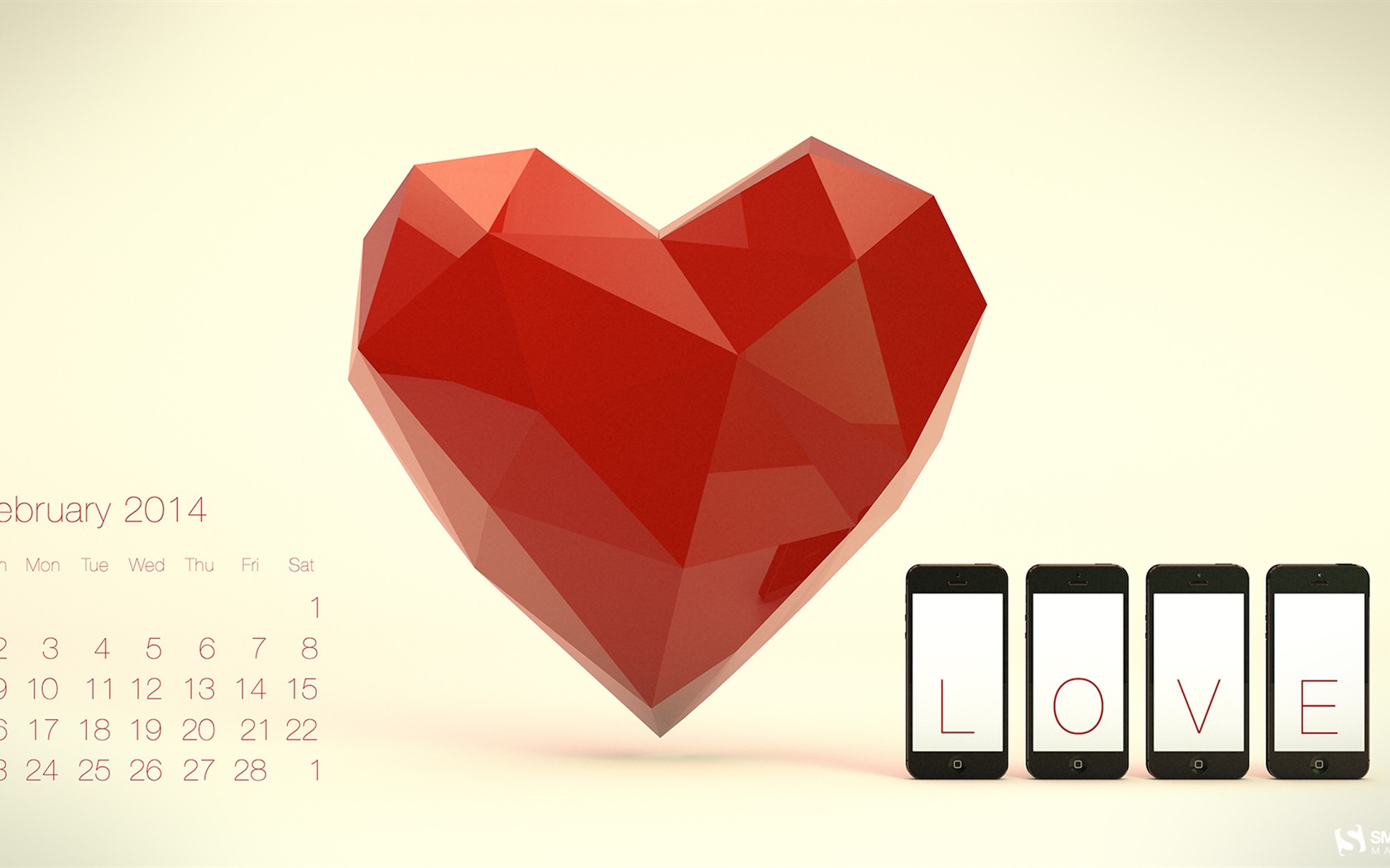 February 2014 Calendar wallpaper (1) #20 - 1680x1050