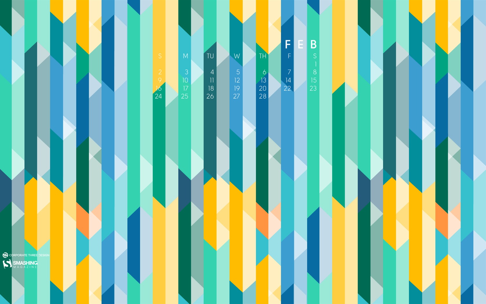 February 2014 Calendar wallpaper (2) #12 - 1680x1050