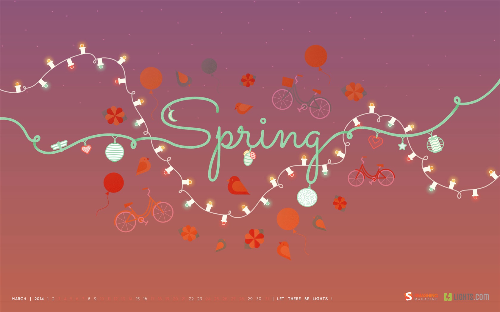 March 2014 calendar wallpaper (2) #5 - 1680x1050