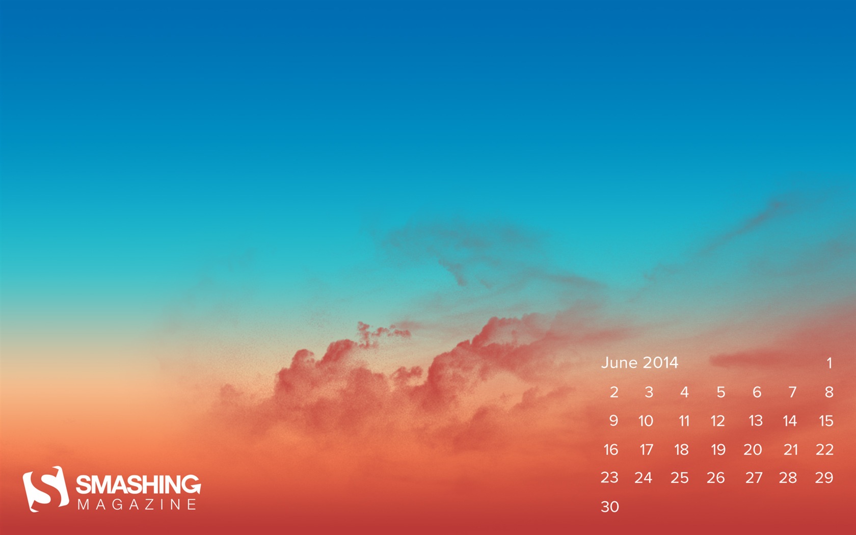 Juni 2014 Kalender Wallpaper (2) #16 - 1680x1050
