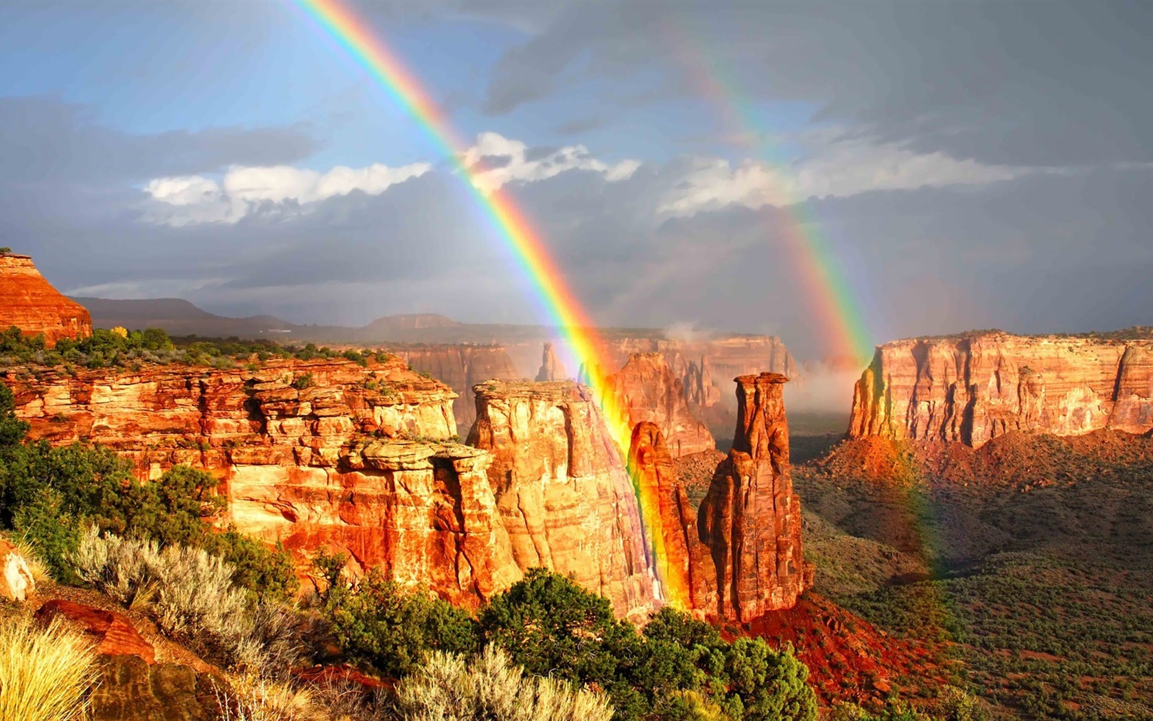 Schöner Regenbogen Landschaft HD Wallpaper #13 - 1680x1050