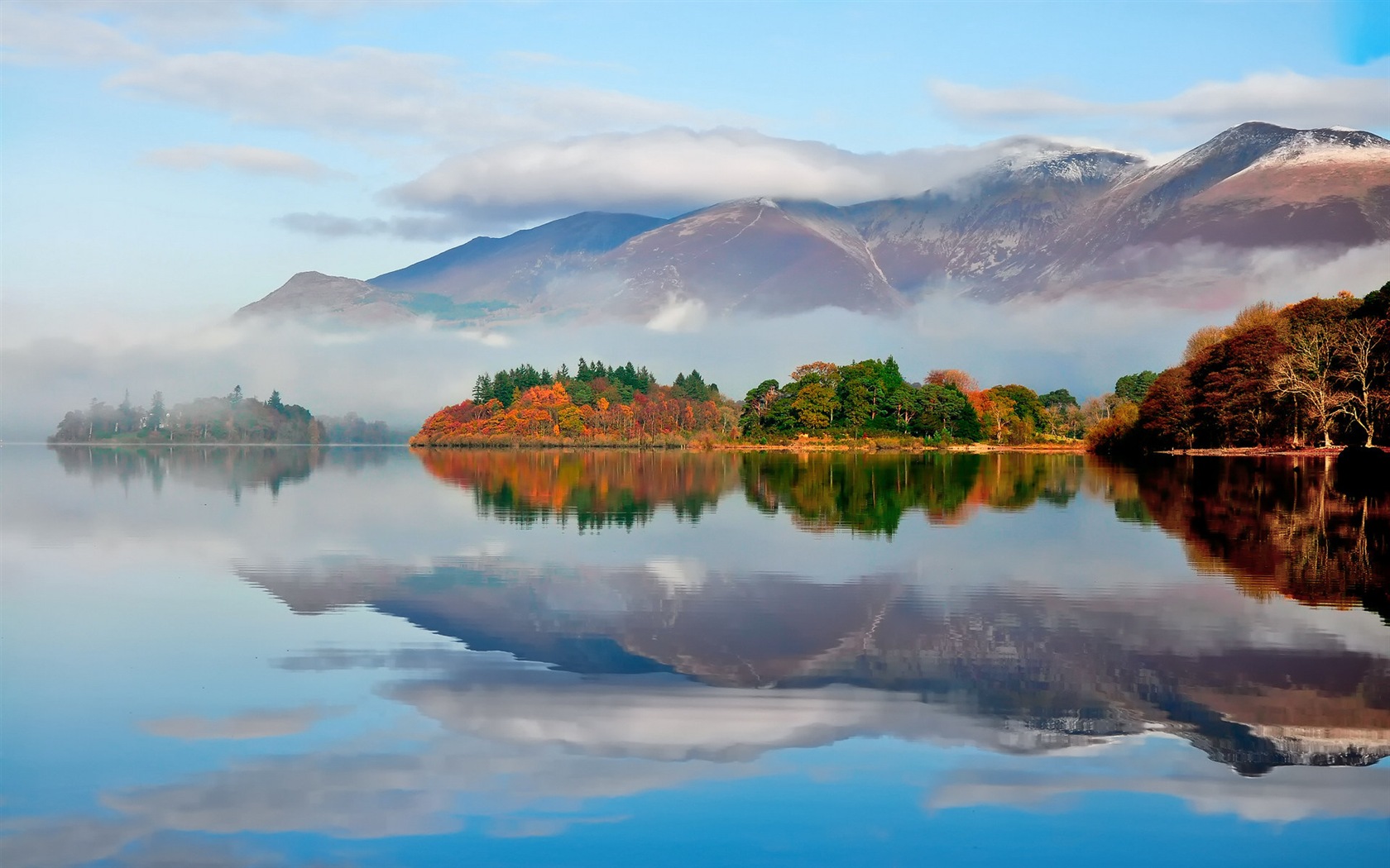 Water and trees in autumn HD wallpapers #2 - 1680x1050