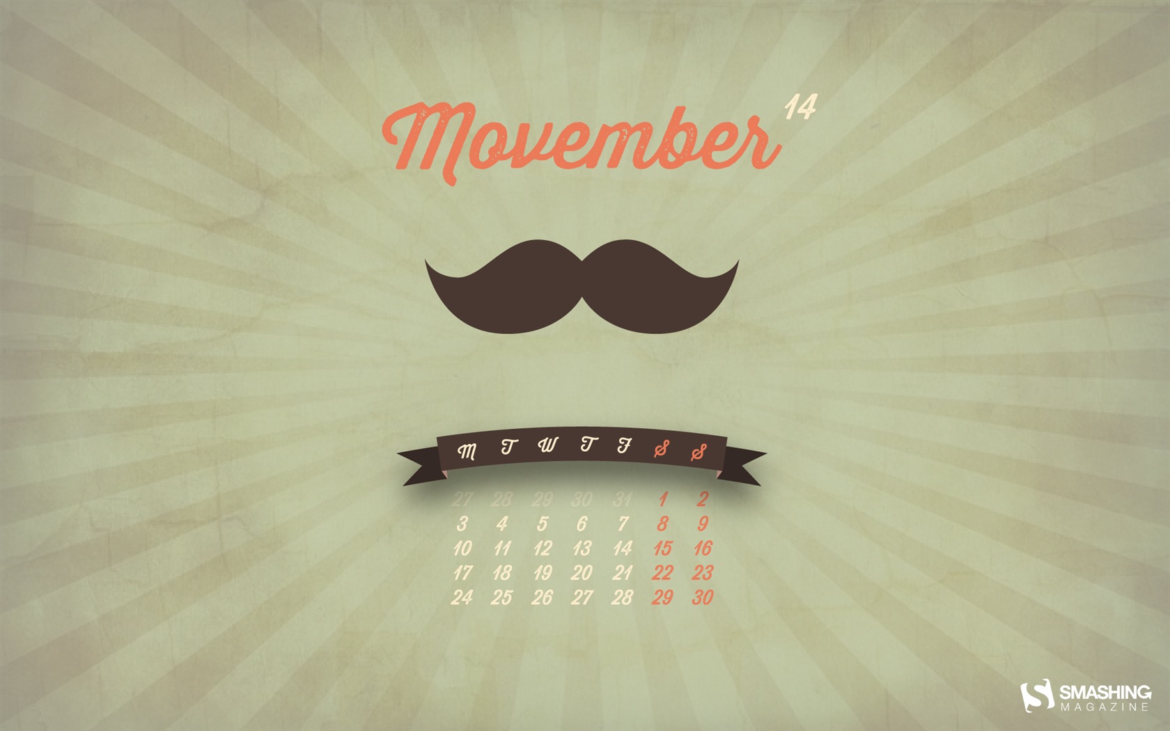 November 2014 Calendar wallpaper(2) #12 - 1680x1050
