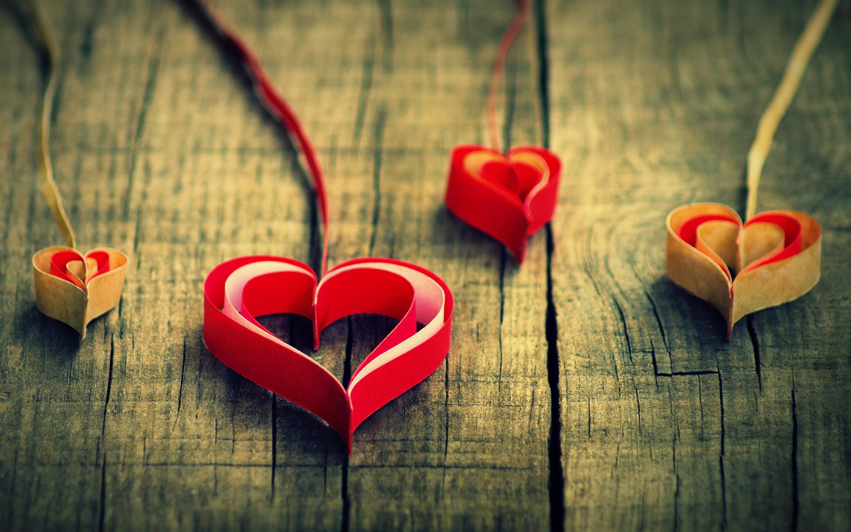 Le thème de l'amour, créatives fonds d'écran HD en forme de coeur #3 - 1680x1050