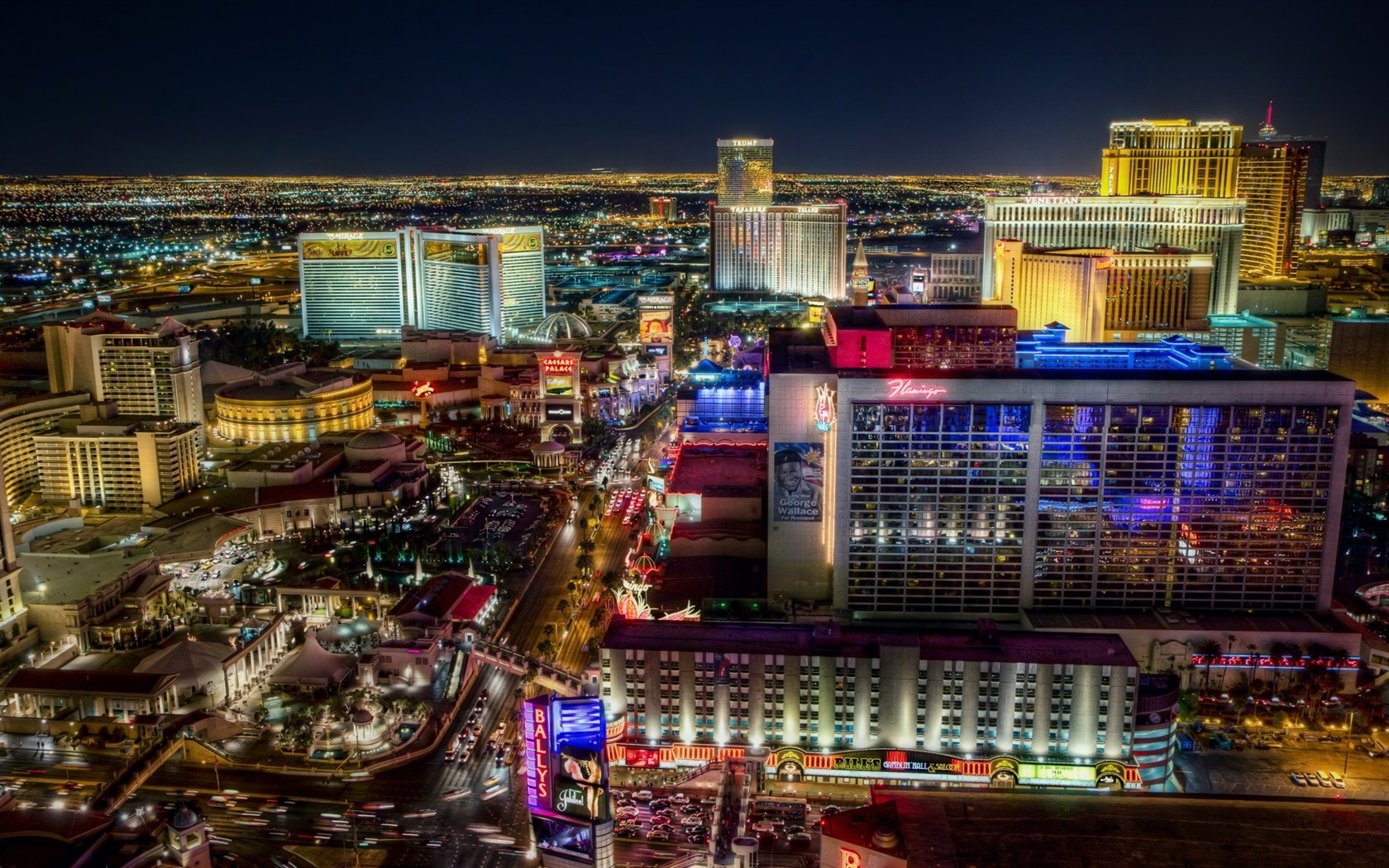 Hermosa noche en fondos de pantalla de alta definición de Las Vegas #17 - 1680x1050