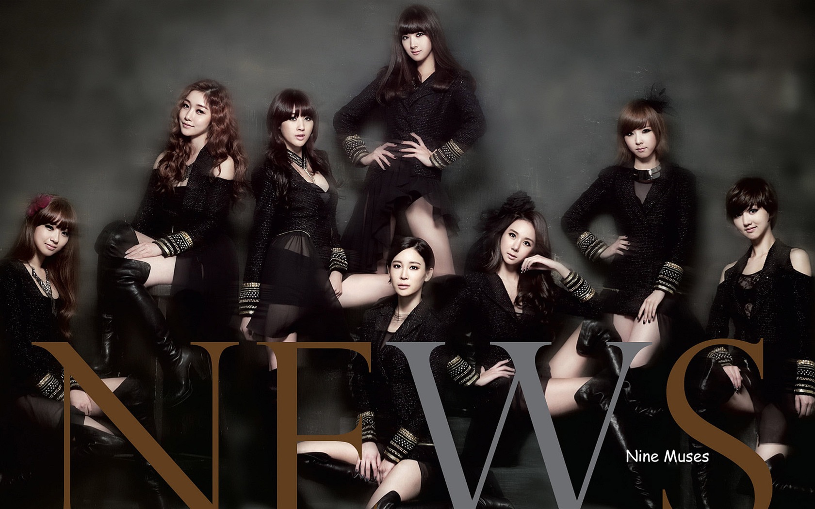 Korean Girl skupina Nine Múzy HD tapety na plochu #1 - 1680x1050