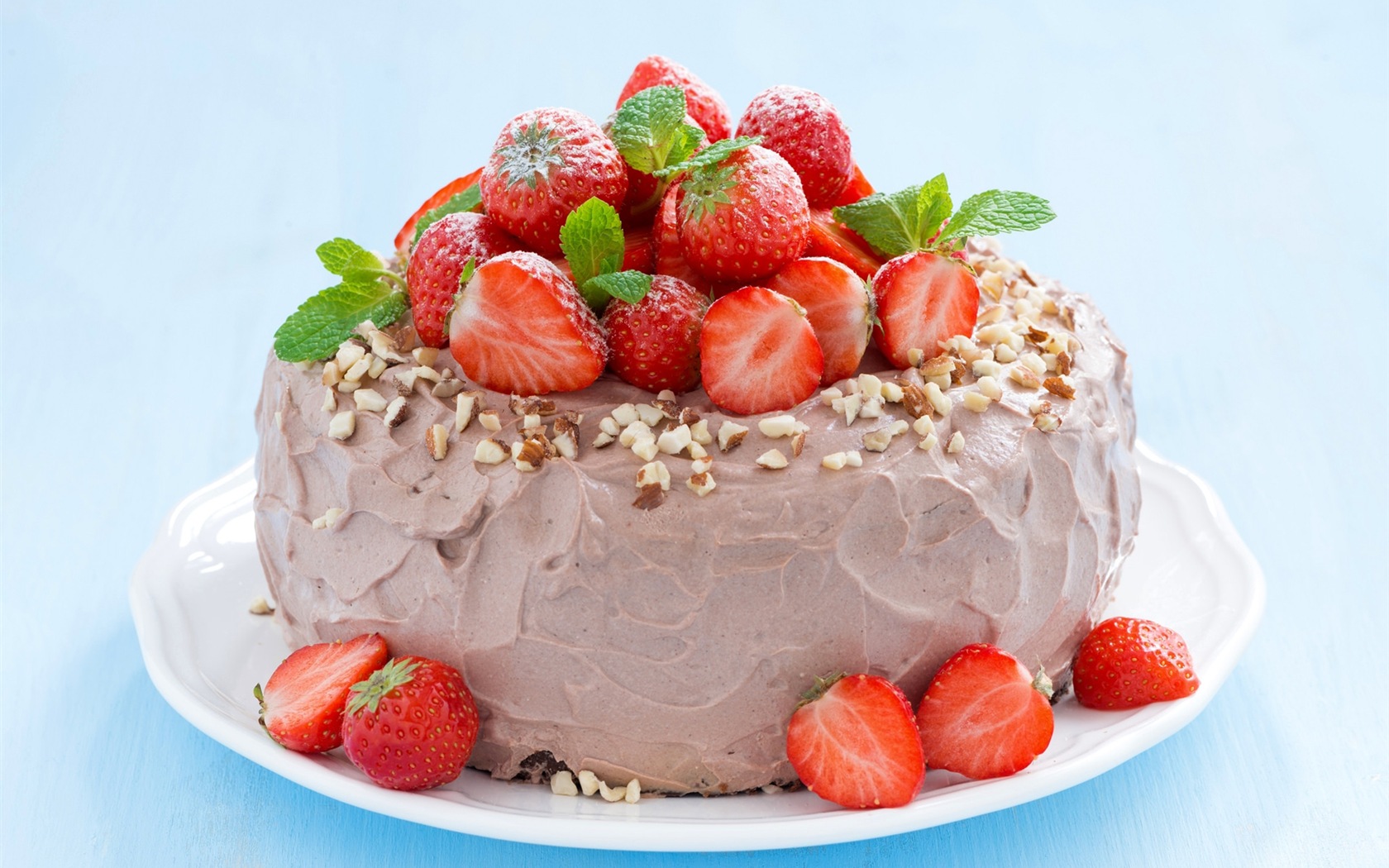 Delicious strawberry cake HD wallpapers #18 - 1680x1050