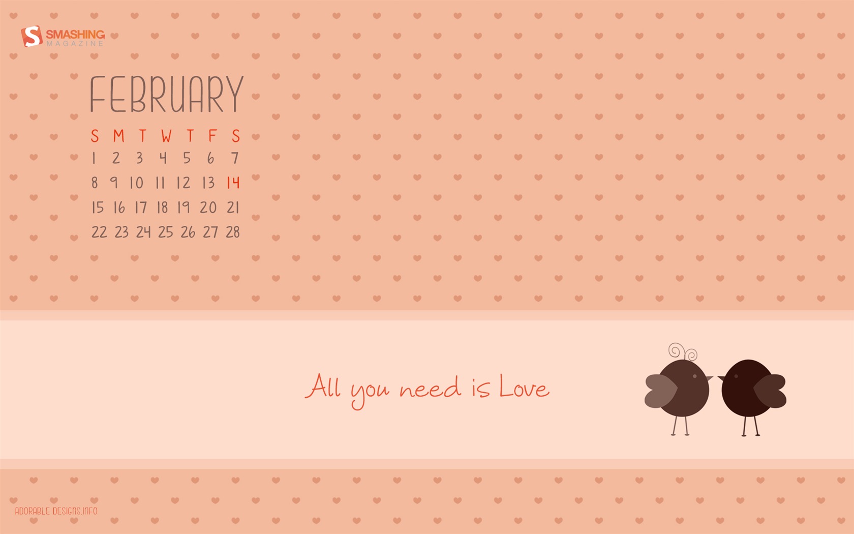 February 2015 Calendar wallpaper (1) #20 - 1680x1050