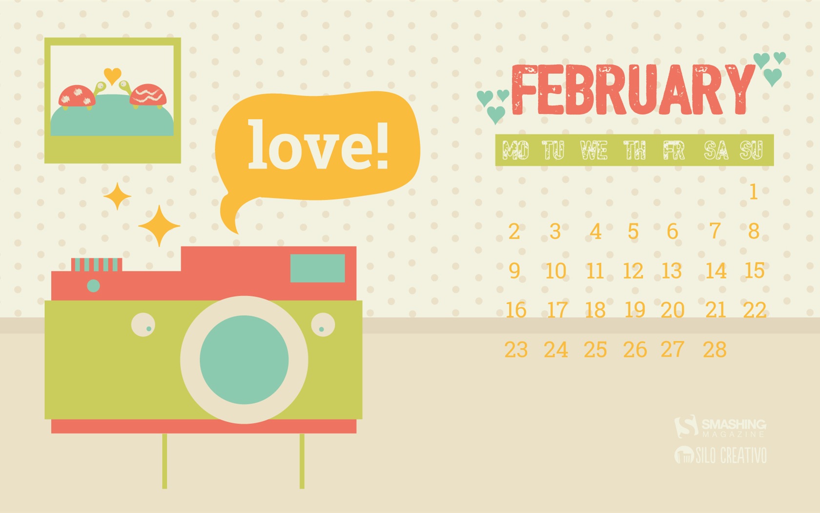 Februar 2015 Kalender Wallpaper (2) #15 - 1680x1050