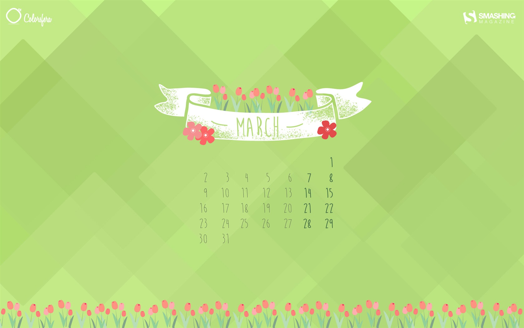 March 2015 Calendar wallpaper (2) #2 - 1680x1050