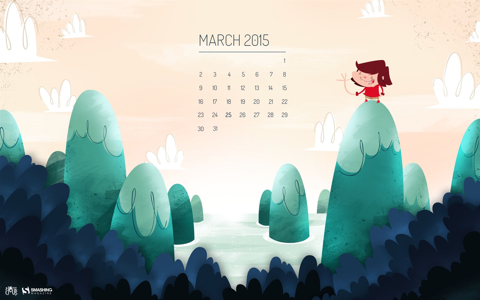 March 2015 Calendar wallpaper (2) #10 - 1680x1050