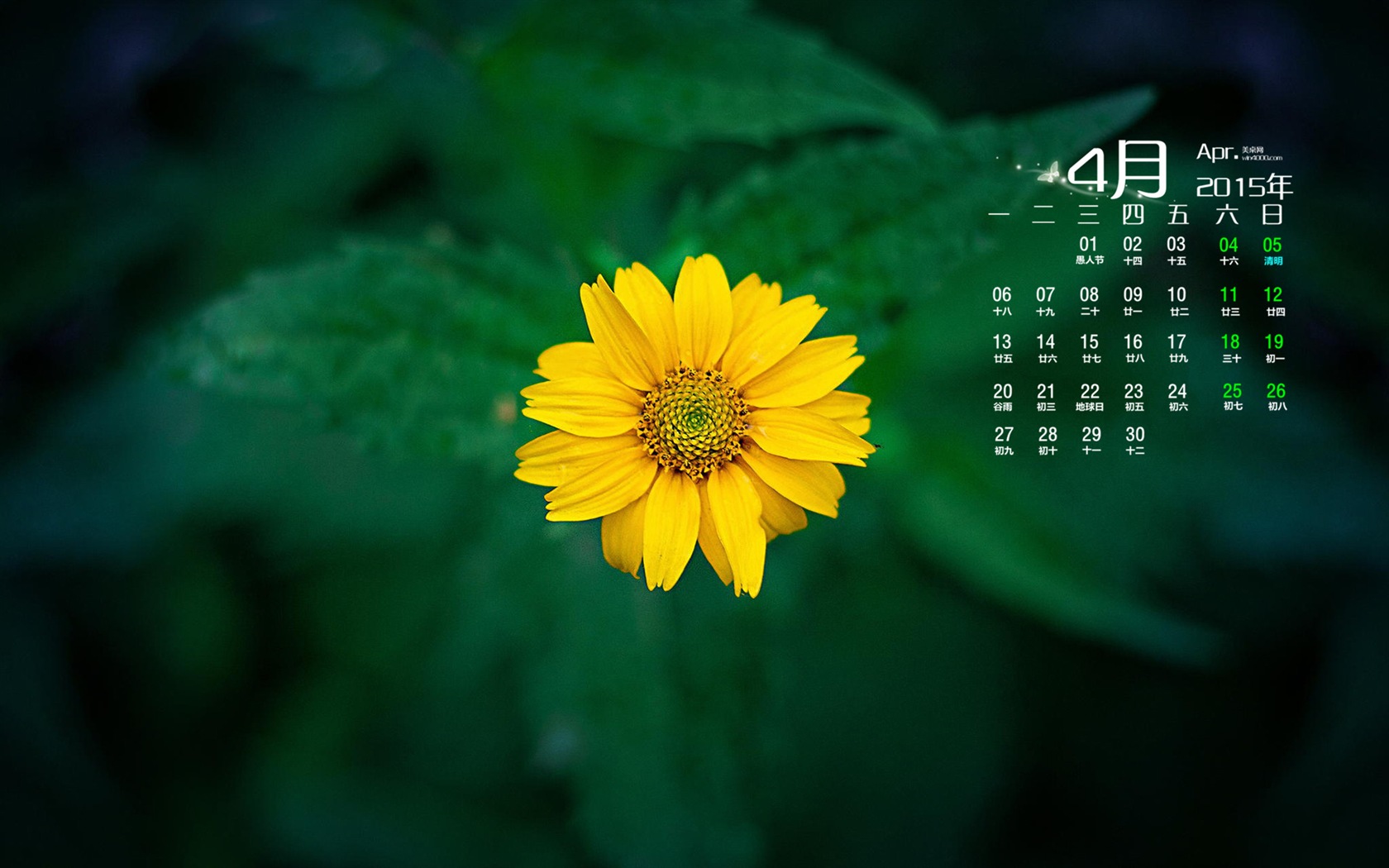 April 2015 Kalender Wallpaper (2) #7 - 1680x1050