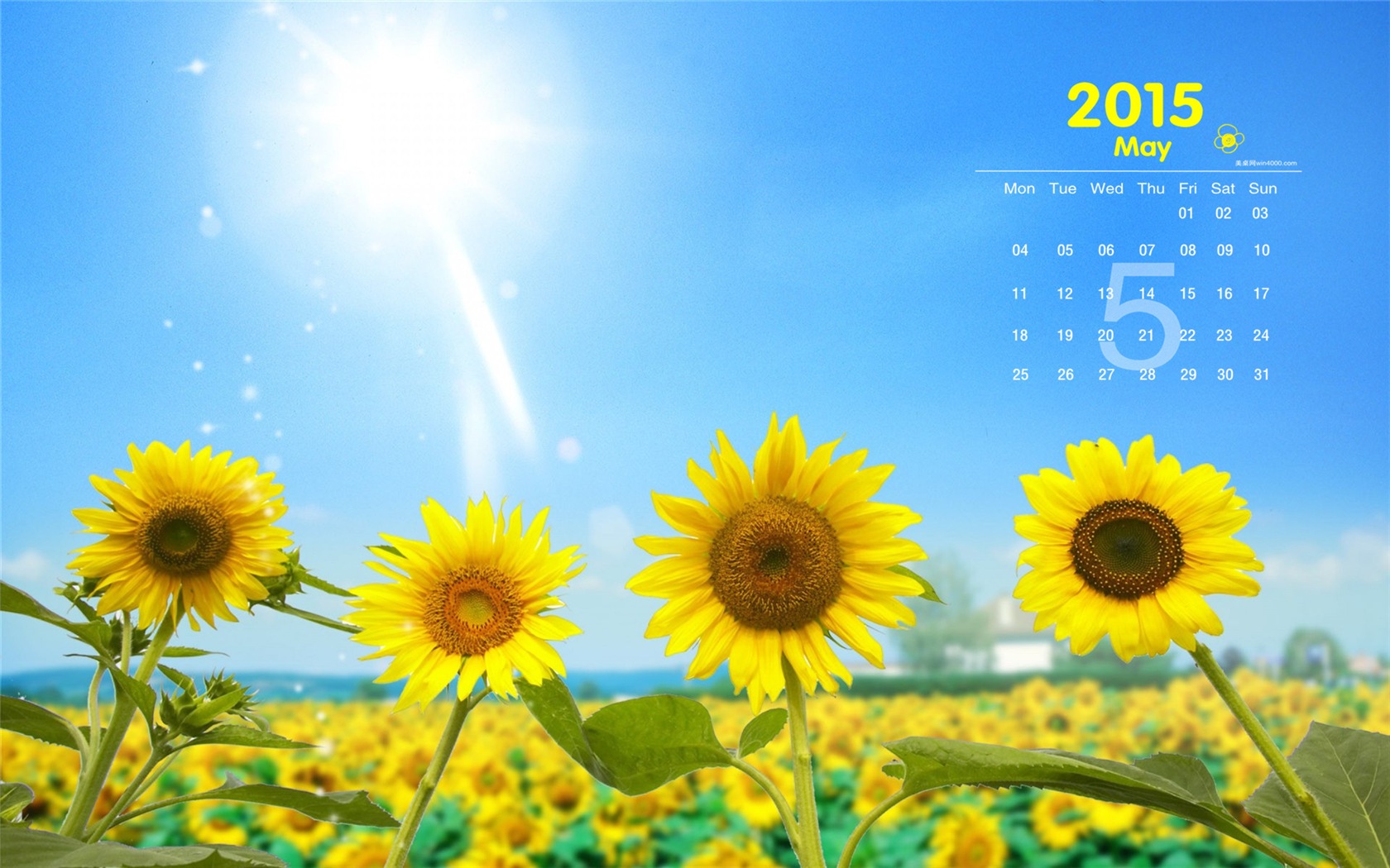 2015年5月 月历壁纸(一)17 - 1680x1050