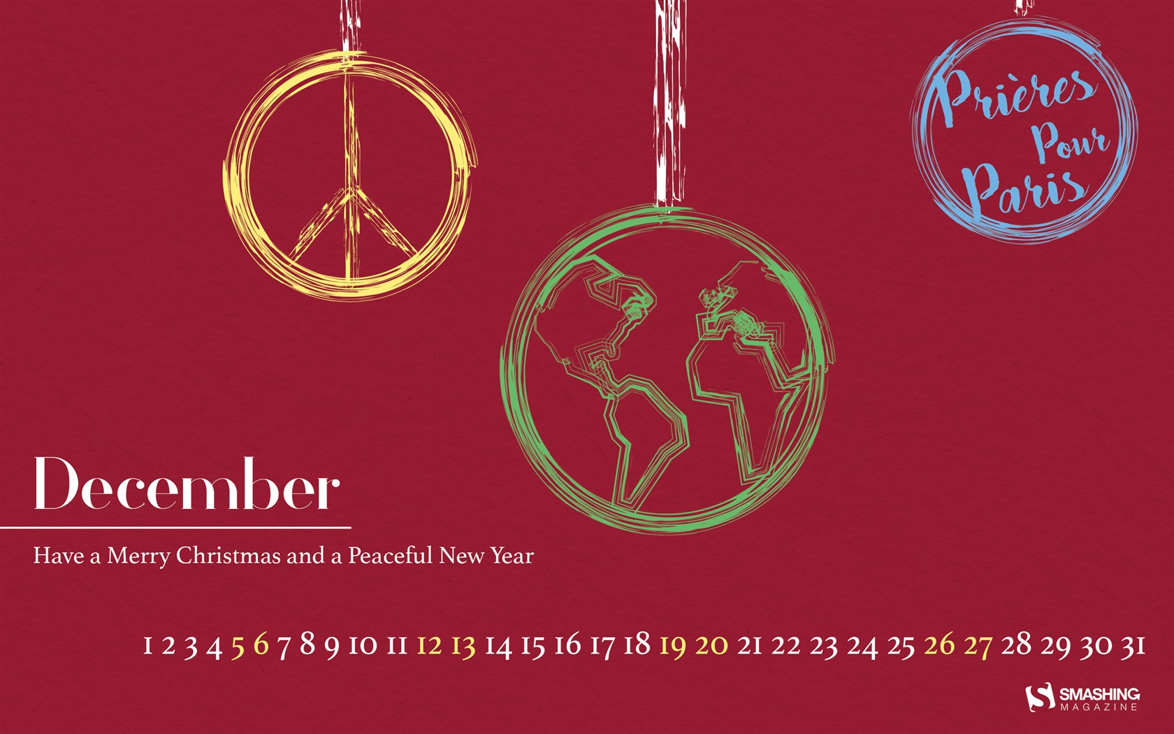 Dezember 2015 Kalender Wallpaper (2) #14 - 1680x1050