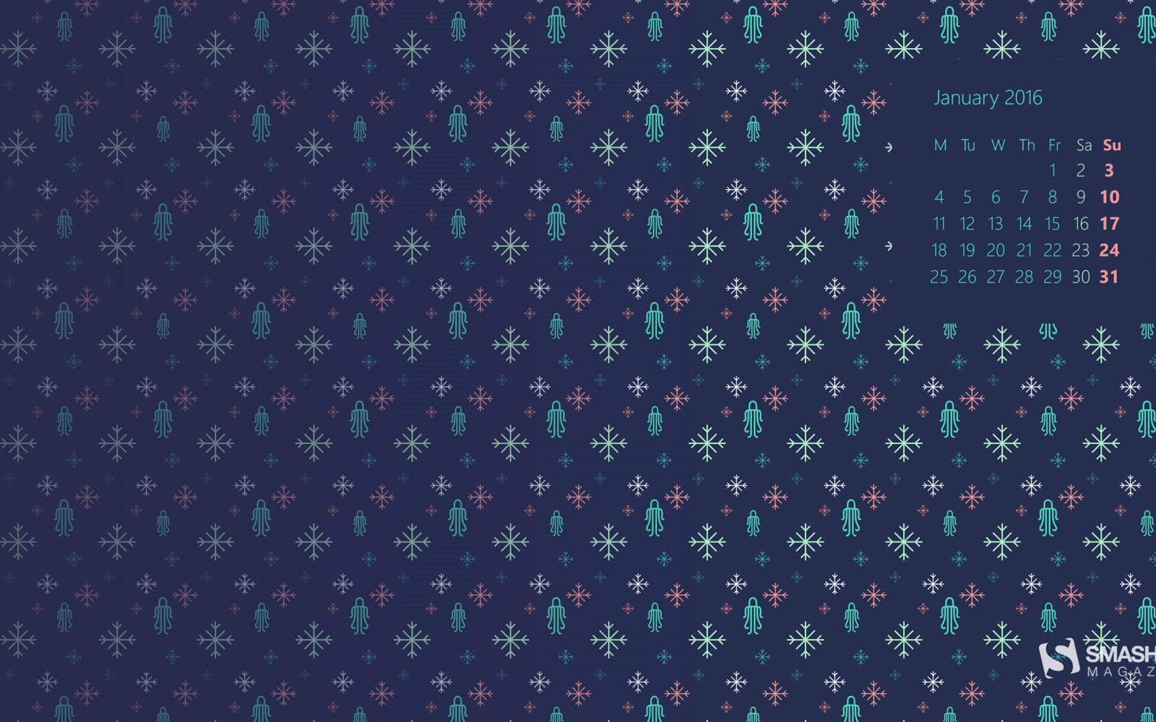 01. 2016 kalendář tapety (2) #15 - 1680x1050