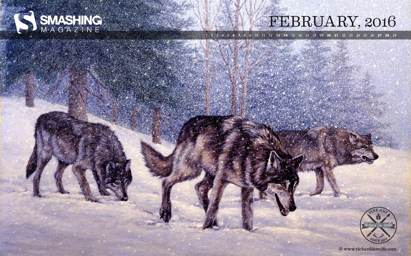 February 2016 Calendar wallpaper (1) #20 - 1680x1050