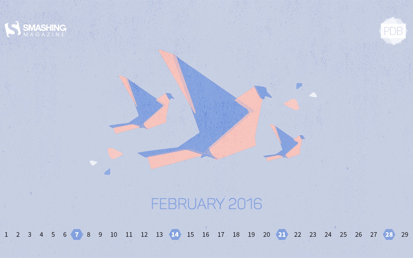 February 2016 Calendar wallpaper (2) #2 - 1680x1050